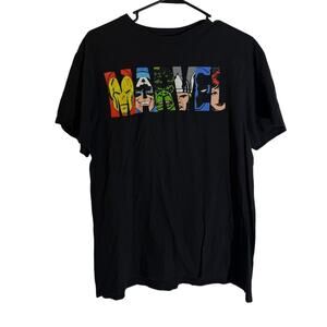 Marvel Avengers Black Graphic T-Shirt Men's Large
